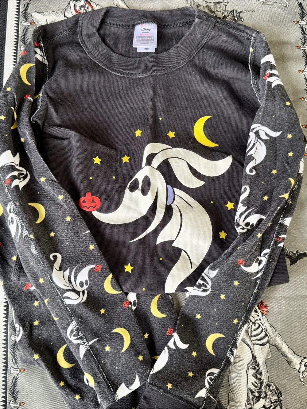 Disney Halloween Kids Black 'Zero' Ghost Pajamas, Nightmare Before Christmas